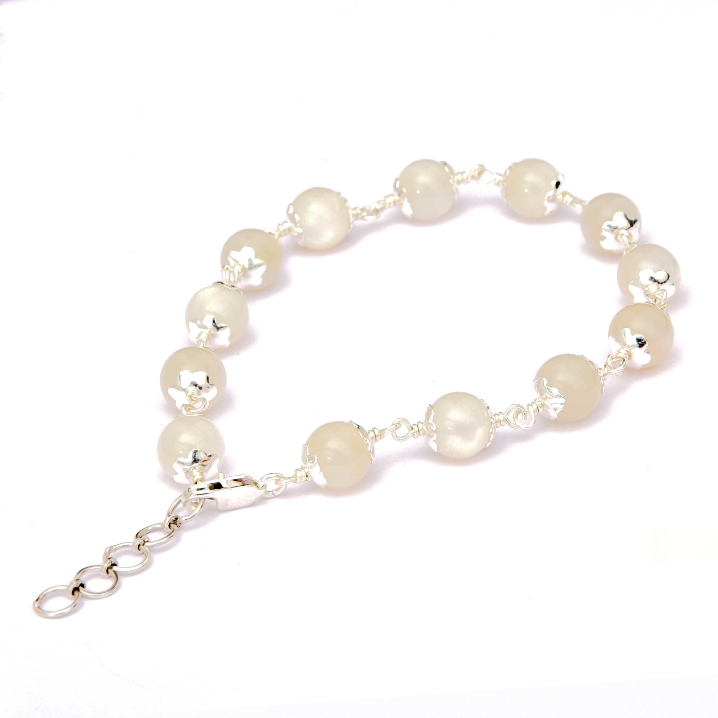 Buy Yellow Chimes Silver-toned and White Pearl Beaded Multilayer Adjustable  Wrap Bracelet Online