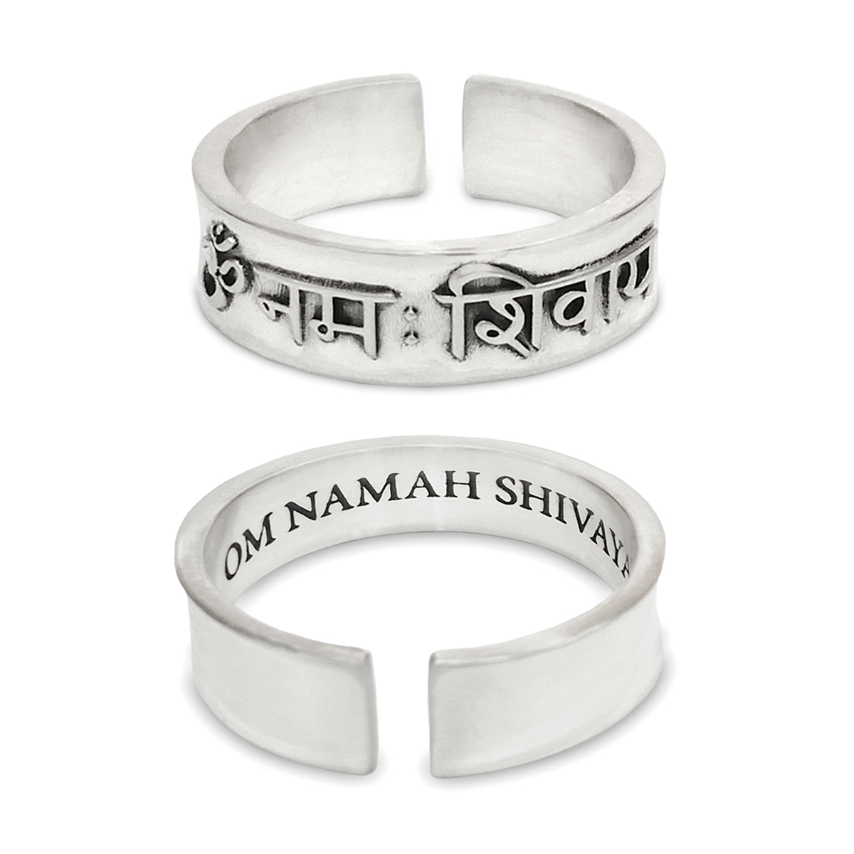 Buy Mantra Om Namah Shivaya Silver Ring Online | Siddha Yoga Bookstore