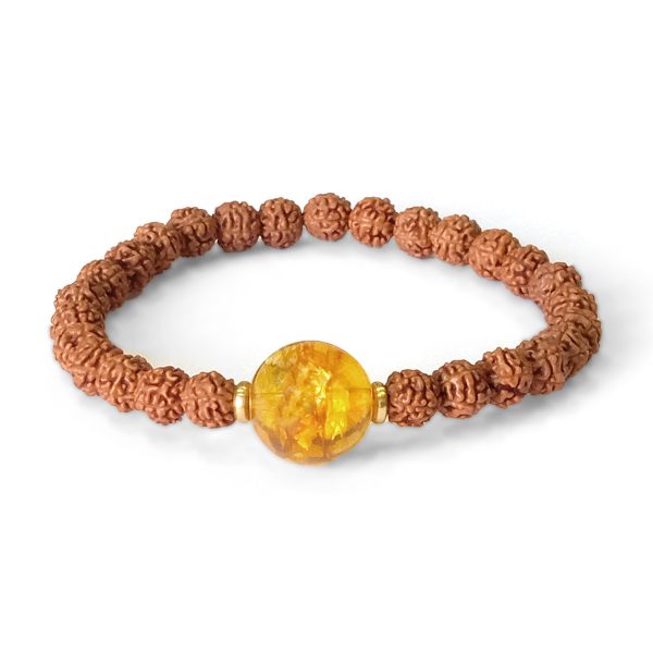 Buy Online Religious Gold Cap Design Rudraksha Bracelet | jewellery for men  | menjewell.com